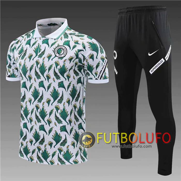 Camiseta Polo Nigeria + Pantalones Blanca/Azul 2020/2021