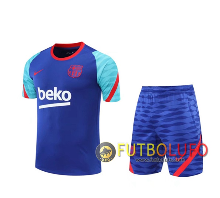 Camiseta Entrenamiento FC Barcelona + Cortos Azul 2020/2021