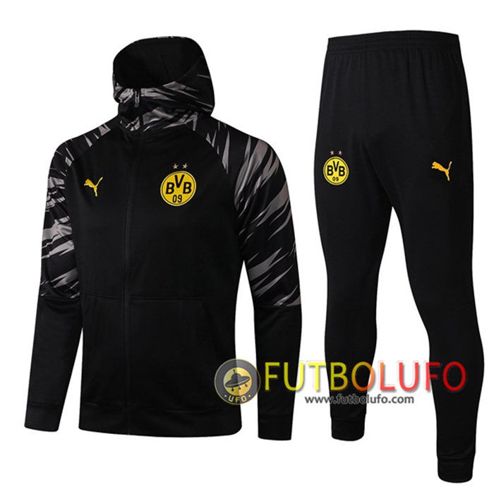 Chaqueta Con Capucha Chandal Dortmund BVB Negro 2020/2021
