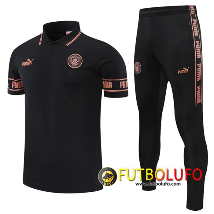 Camiseta Polo Manchester City + Pantalones Negro 2021/2022
