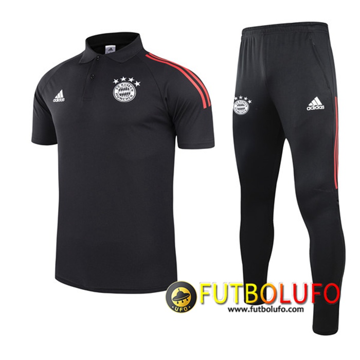 Camiseta Polo Bayern Munich + Pantalones Negro 2021/2022