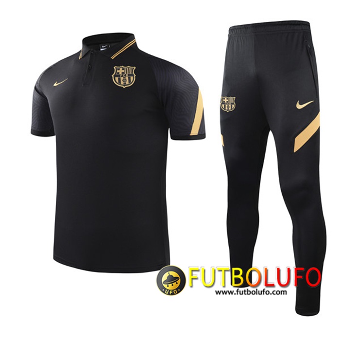 Camiseta Polo FC Barcelona + Pantalones Negro 2021/2022