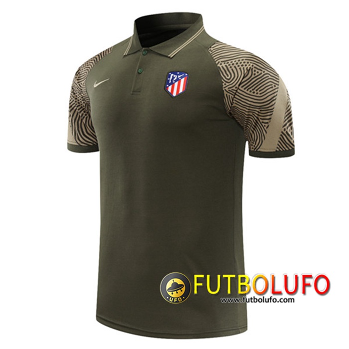 Camiseta Polo Futbol Atletico Madrid Verde Oscuro 2021/2022