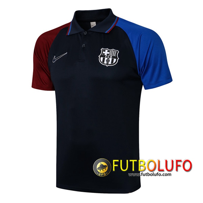 Camiseta Polo Futbol FC Barcelona Negro/Azul 2021/2022