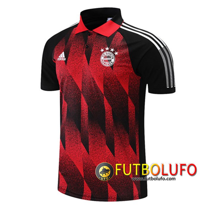 Camiseta Polo Futbol Bayern Munich Rojo/Negro 2021/2022
