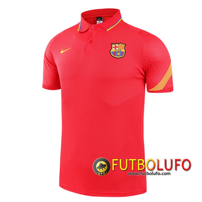 Camiseta Polo Futbol FC Barcelona Rojo 2021/2022