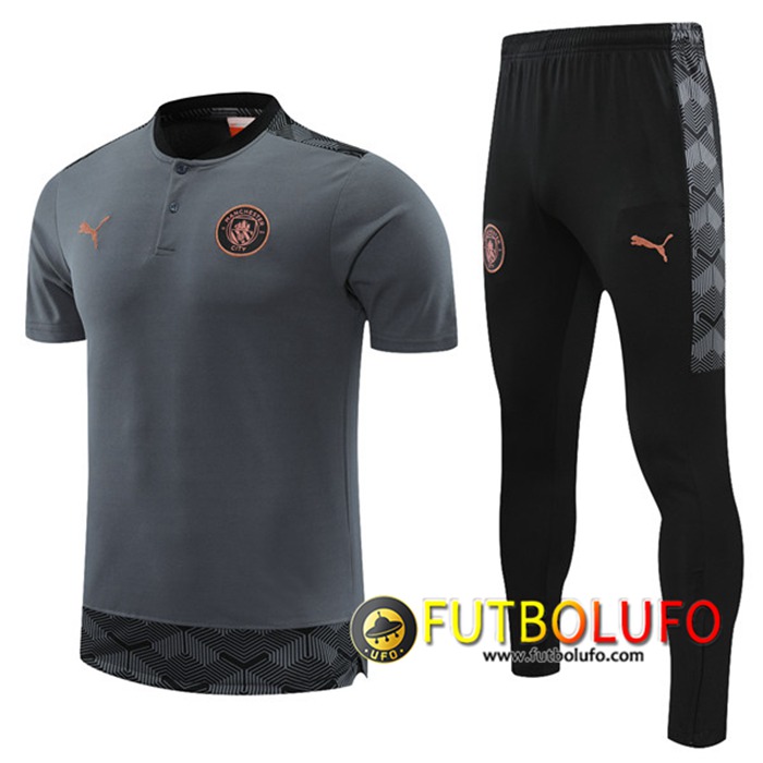 Camiseta Entrenamiento Manchester City + Pantalones Gris 2021/2022