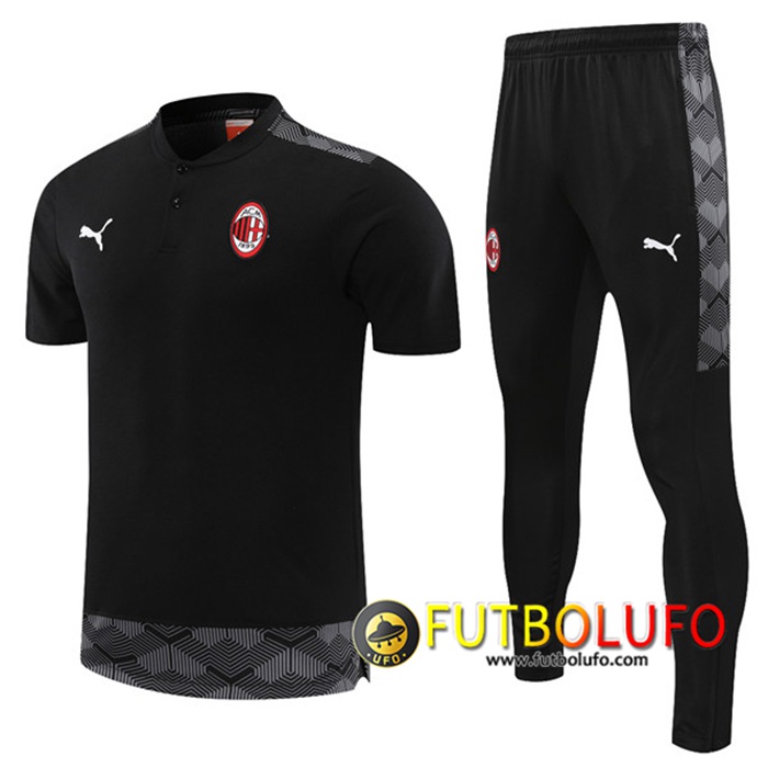Camiseta Entrenamiento AC Milan + Pantalones Negro 2021/2022