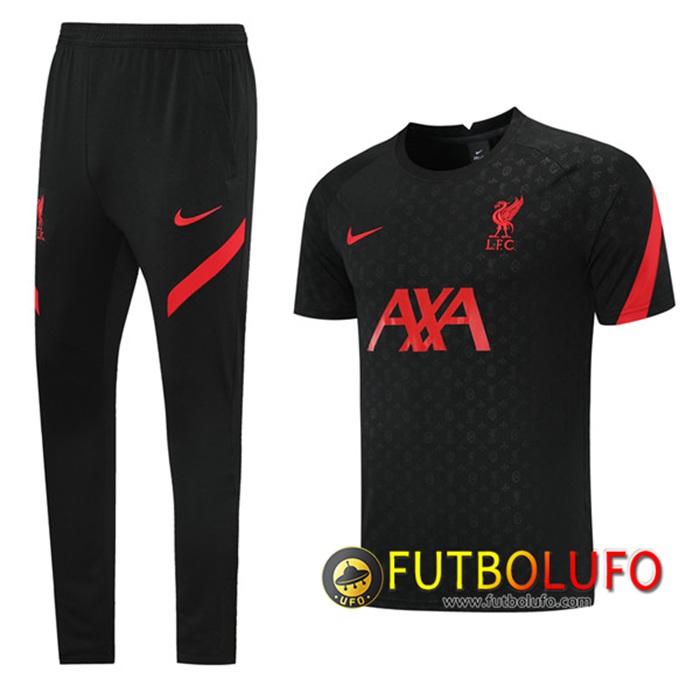 Camiseta Entrenamiento FC Liverpool + Pantalones Negro 2021/2022