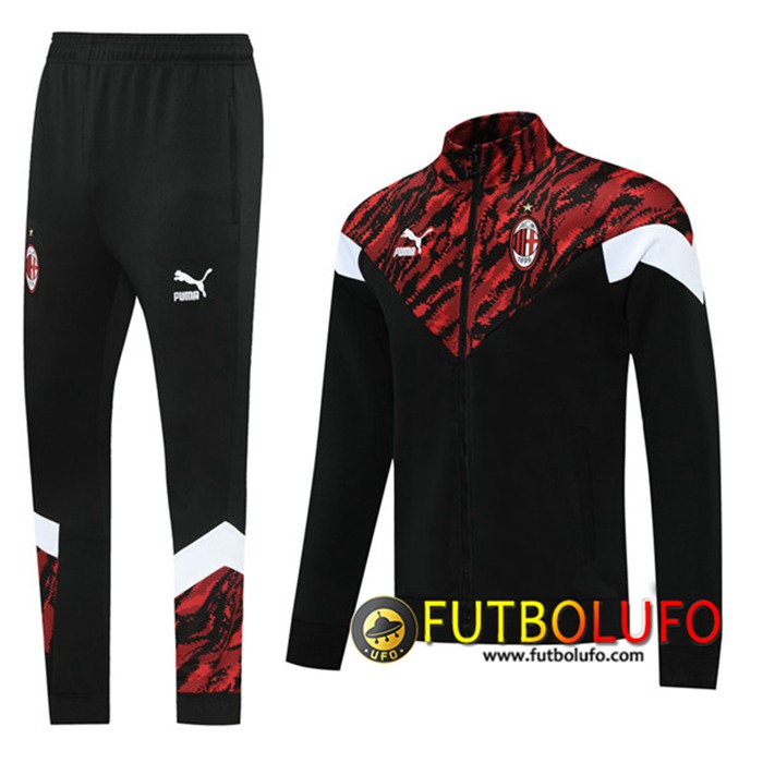 Chandal Equipos De Futbol - Chaqueta AC Milan Rojo/Negro 2021/2022