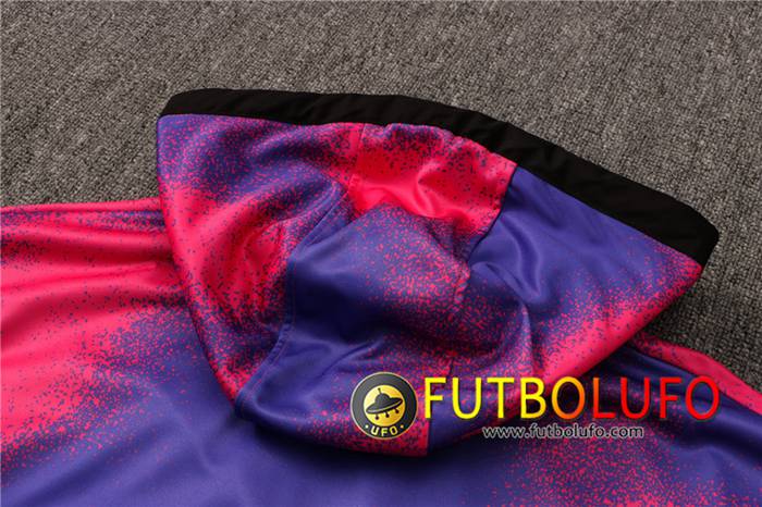 Juego De Chaqueta Con Capucha Chandal Foot Jordan PSG Rosa/Azul 2021/2022