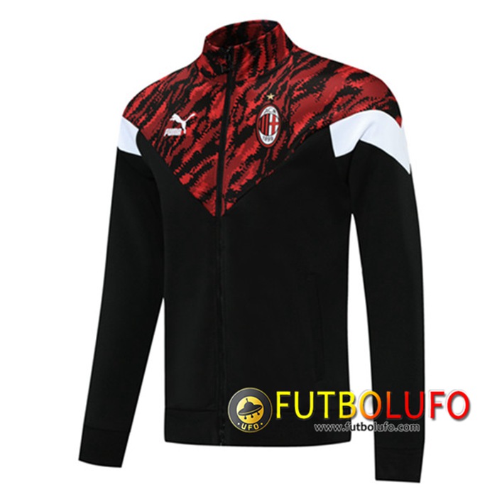Chaquetas Futbol AC Milan Negro/Rojo 2021/2022
