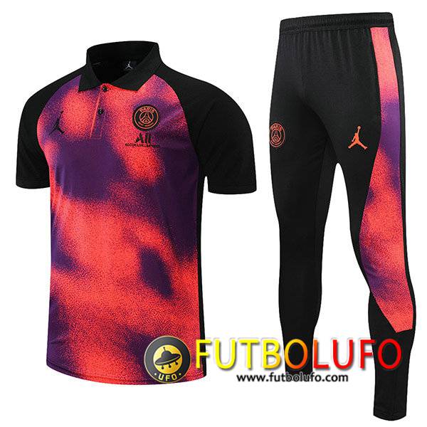 Todo Camiseta Polo Jordan PSG + Pantalones Rojo/Negro 2021 ...