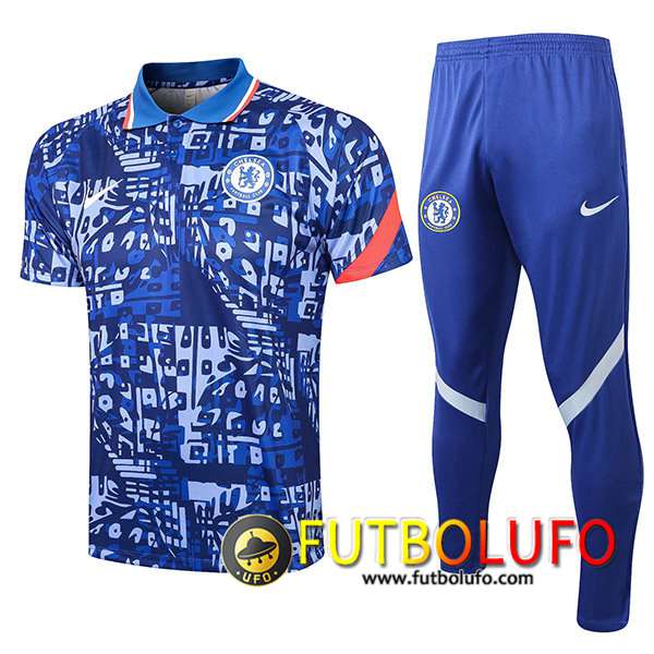 Camiseta Polo FC Chelsea + Pantalones Azul 2021/2022