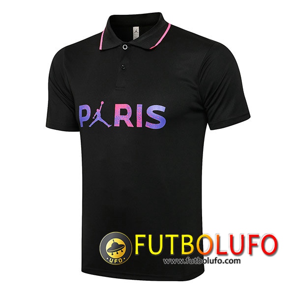 Camiseta Polo Futbol Jordan PSG Negro 2021/2022
