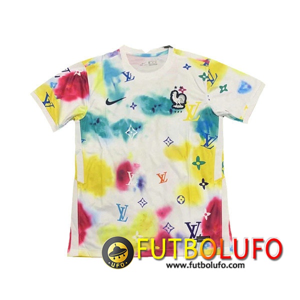 Camiseta Entrenamiento Francia Blanca/Rojo 2021/2022
