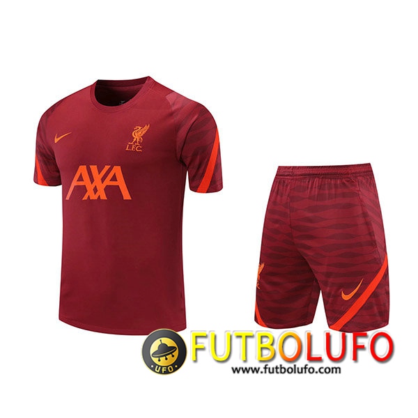 Camiseta Entrenamiento FC Liverpool + Cortos Rojo 2021/2022