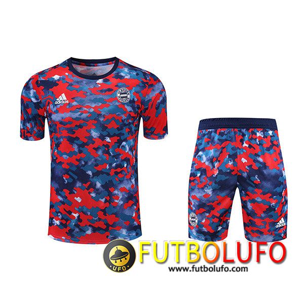 Camiseta Entrenamiento FC Bayern Munich + Cortos Rojo/Azul 2021/2022