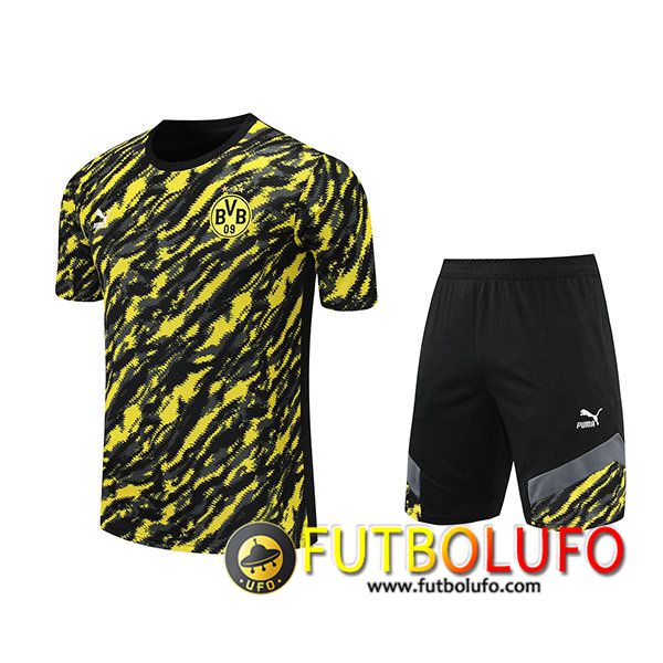 Camiseta Entrenamiento Dortmund BVB + Cortos Negro/Amarillo 2021/2022