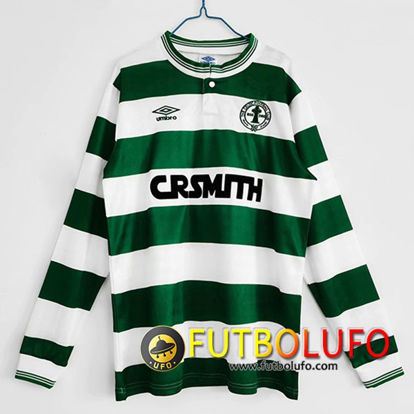 Camiseta Futbol Celtic FC Retro Titular Manga Larga 1987/1988