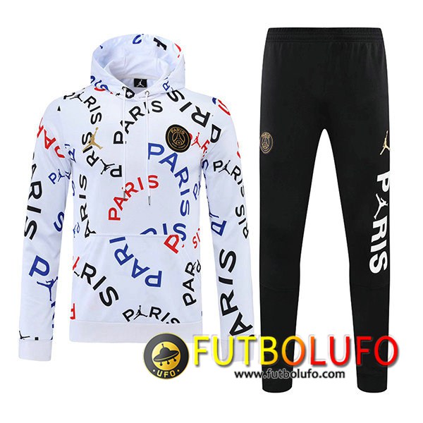 Chaqueta Con Capucha Chandal Jordan PSG Blanca 2021/2022