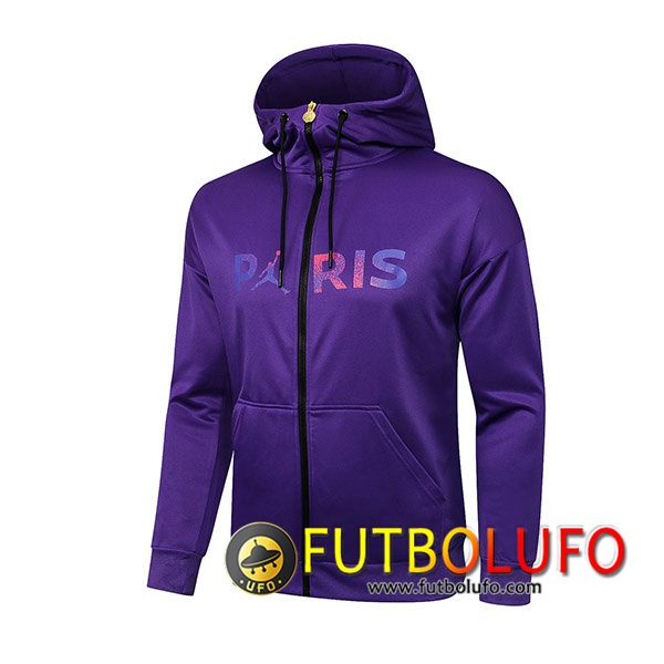 Chaqueta Con Capucha Jordan PSG Púrpura 2021/2022