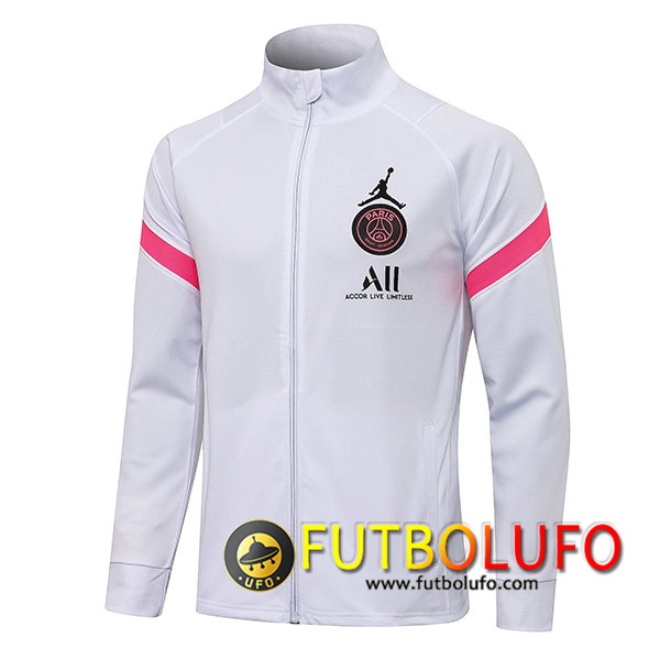 Chaquetas Futbol Jordan PSG Blanca/Rosa 2021/2022