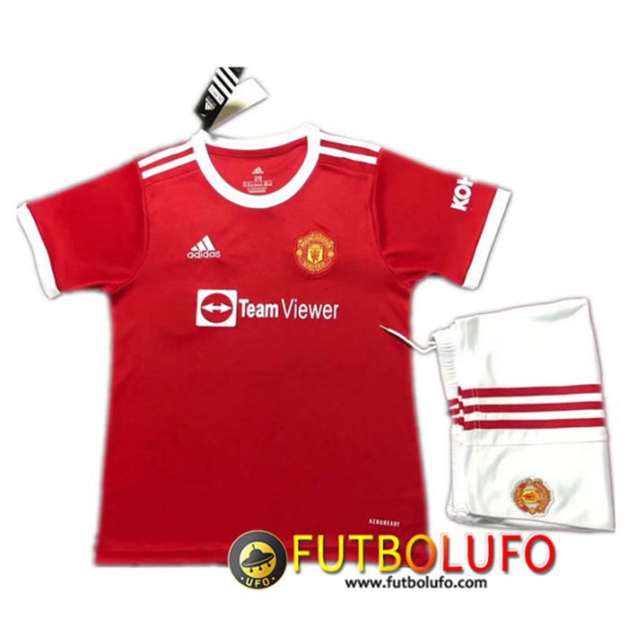 Camiseta Futbol Manchester United Niños Titular 2021/2022