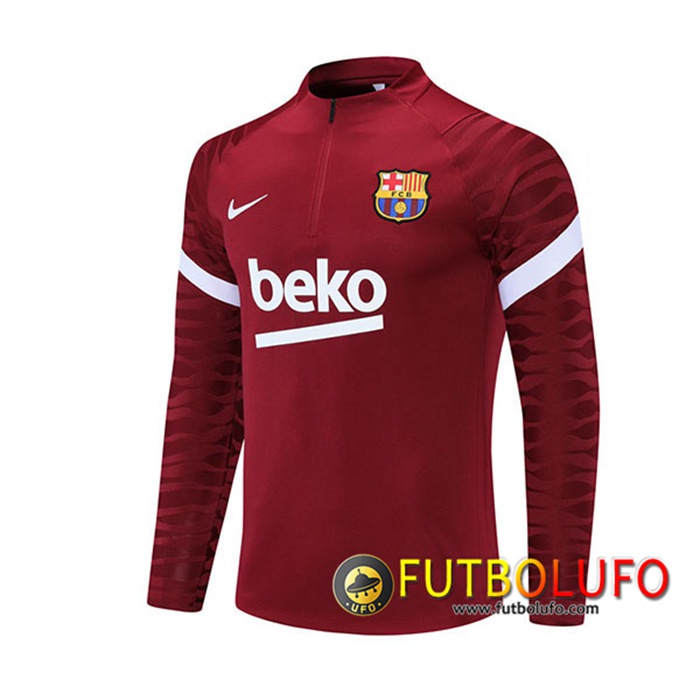Sudadera De Entrenamiento FC Barcelona Rojo 2021/2022