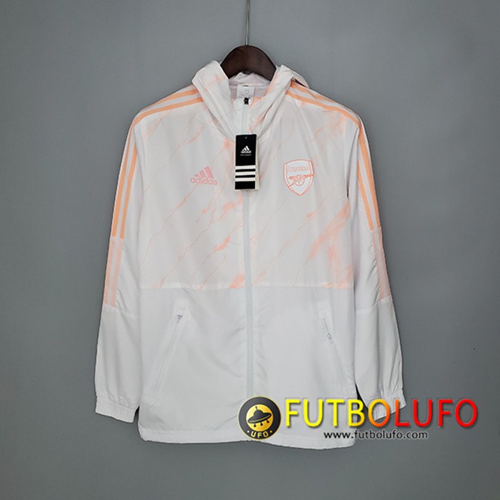 Rompevientos Arsenal Blanca/Naranja 2021/2022