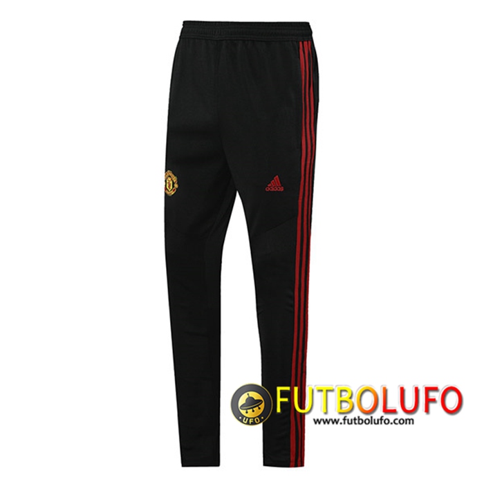 Pantalon Entrenamiento Manchester United Negro/Rojo 2021/2022