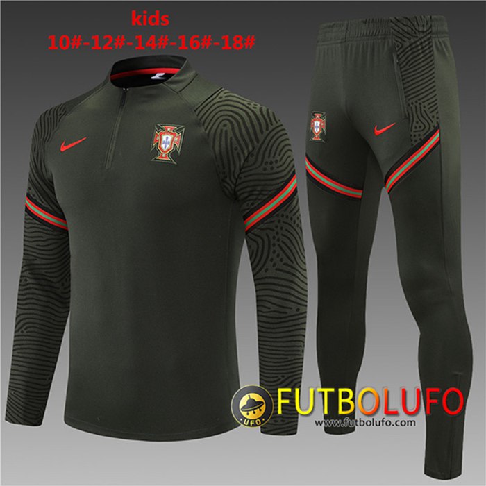 Chandal Equipos De Futbol Portugal Niños Verde Oscuro 2021/2022