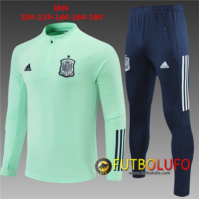 Chandal Equipos De Futbol España Niños Verde Claro 2021/2022