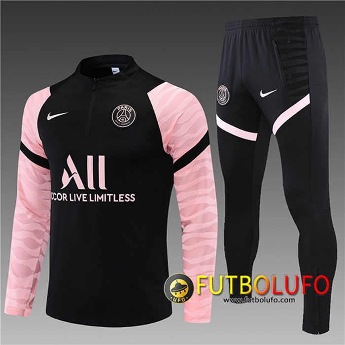 Chandal Equipos De Futbol Jordan PSG Niños Negro/Rosa 2021/2022