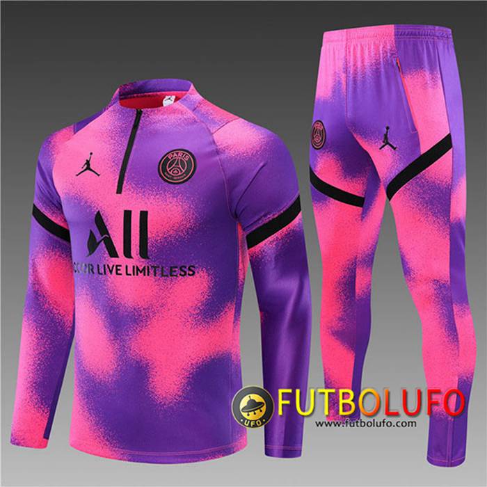 Chandal Equipos De Futbol Jordan PSG Niños Rojo/Púrpura 2021/2022