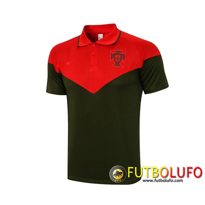 Camiseta Polo Portugal Negro/Rojo 2021/2022