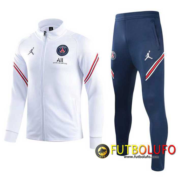 Chaqueta Con Capucha Chandal PSG Blanca 2021/2022