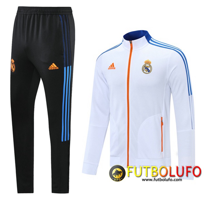 Chaqueta Con Capucha Chandal Real Madrid Blanca 2021/2022