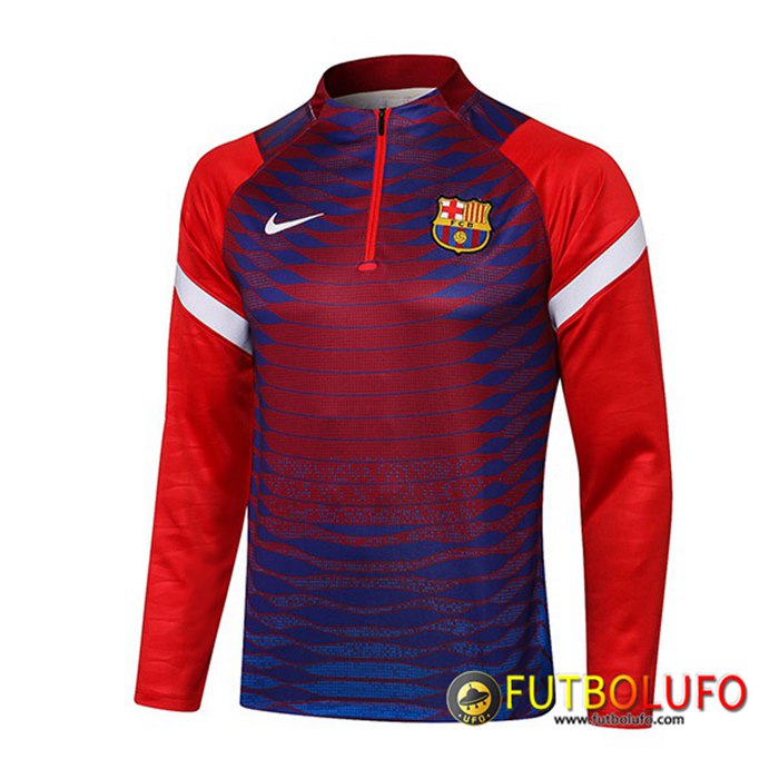 Sudadera De Entrenamiento FC Barcelona Rojo 2021/2022 -1