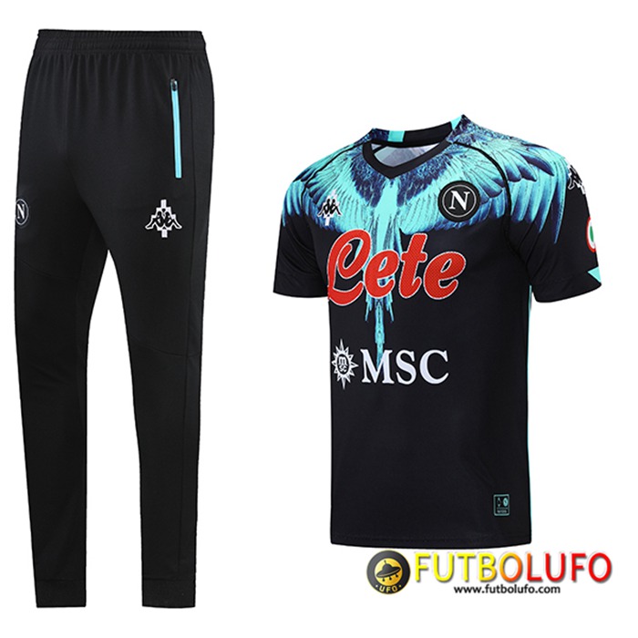 Camiseta Entrenamiento SSC Napoli + Pantalones Negro/Verde 2021/2022