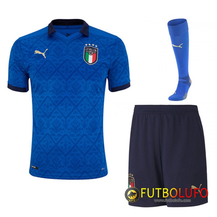 Camiseta Futbol Italia Titular (Cortos+Calcetines) UEFA Euro 2020