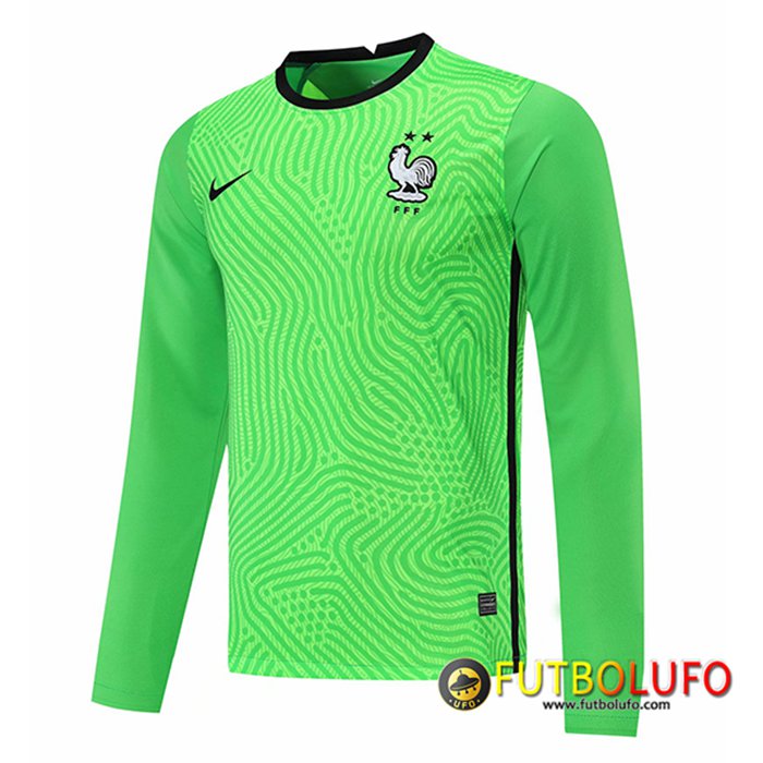 Camiseta Futbol Francia Portero Manga Larga Verde 2020