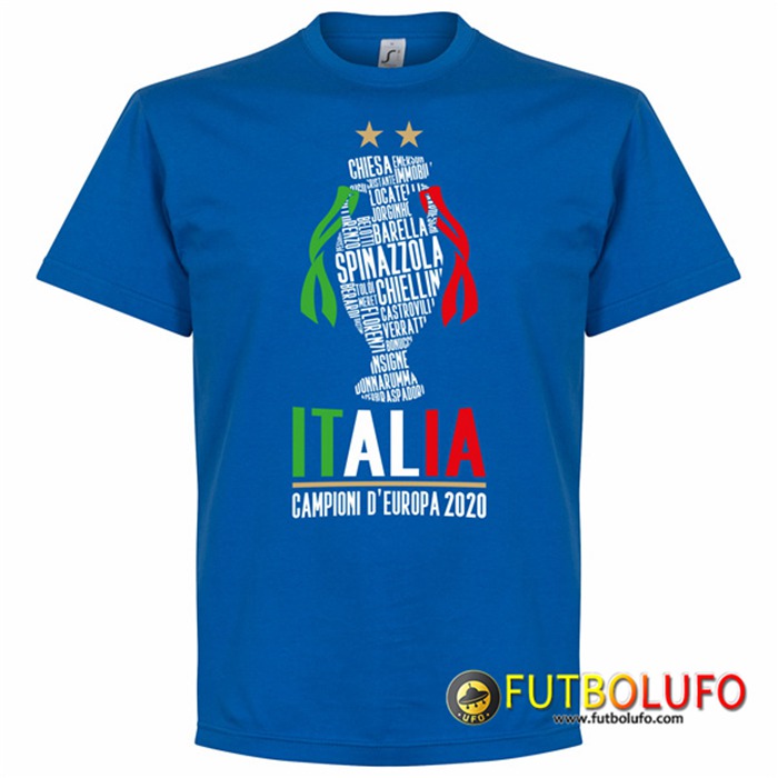Camiseta Entrenamiento Italia UEFA Euro 2020 Champions Azul - GXHTS02