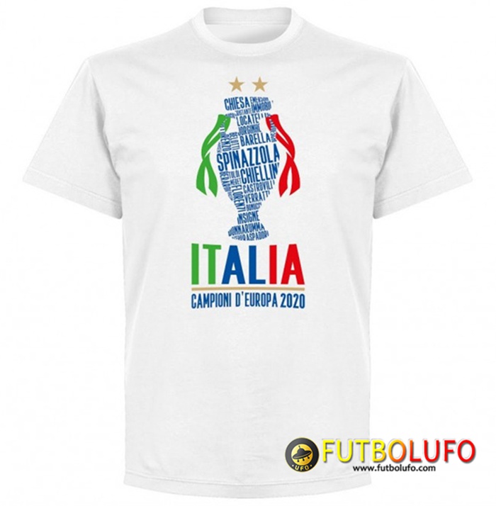 Camiseta Entrenamiento Italia UEFA Euro 2020 Champions Blanca - GXHTS03
