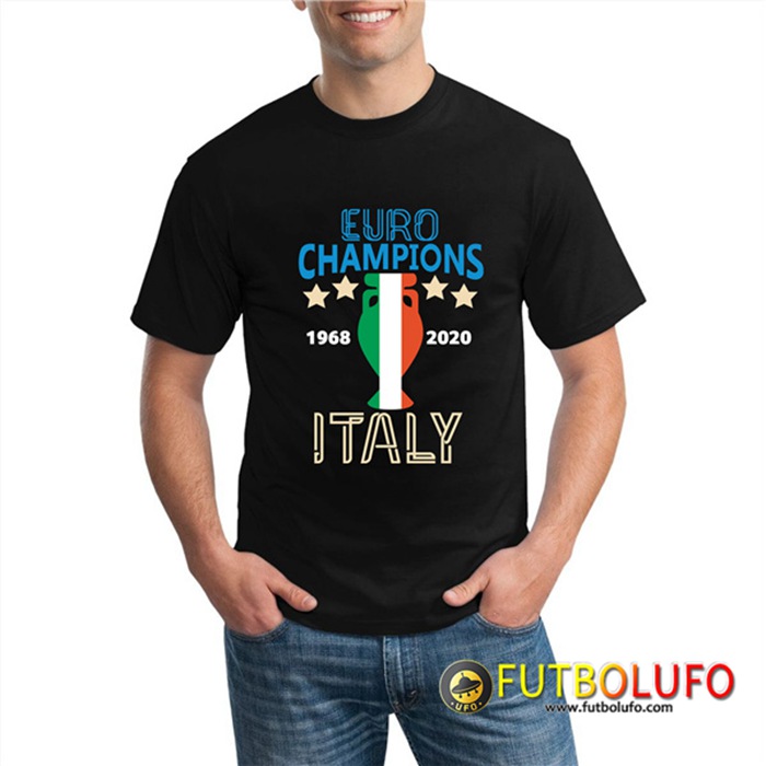 Camiseta Entrenamiento Italia UEFA Euro 1968 - 2020 Champions Negro - GXHTS08