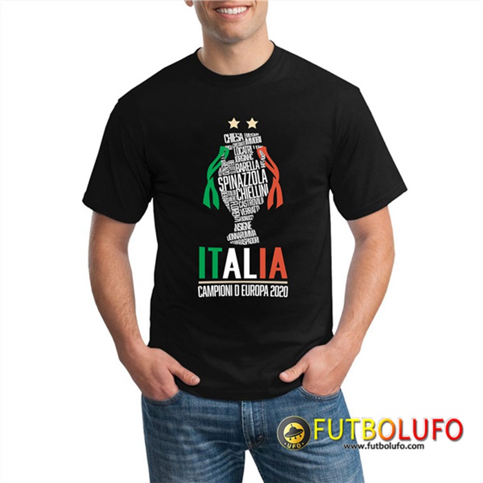 Camiseta Entrenamiento Italia UEFA Euro 2020 Champions Negro - GXHTS10