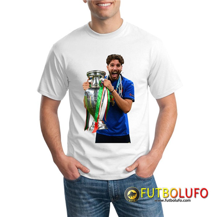 Camiseta Entrenamiento Italia UEFA Euro 2020 Champions Blanca - GXHTS13