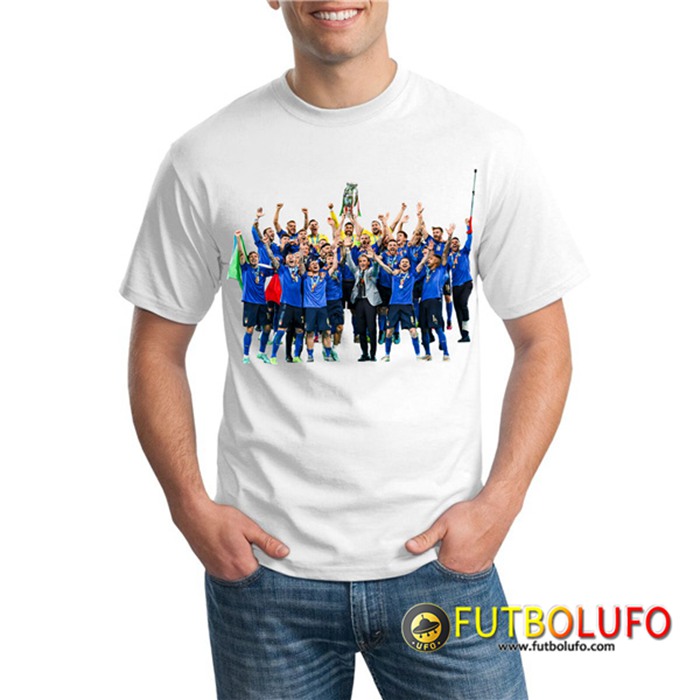 Camiseta Entrenamiento Italia UEFA Euro 2020 Champions Blanca - GXHTS15