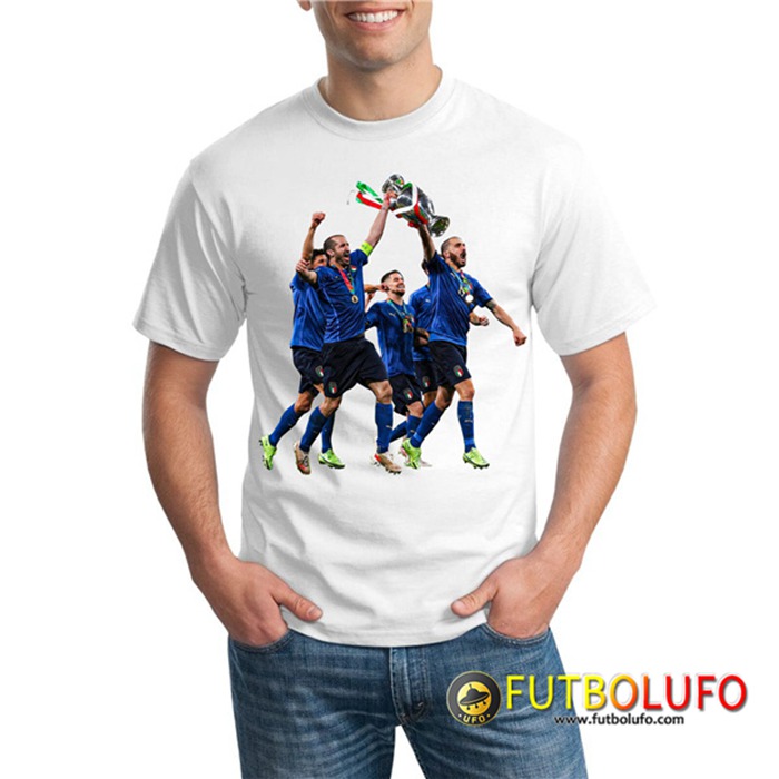 Camiseta Entrenamiento Italia UEFA Euro 2020 Champions Blanca - GXHTS18