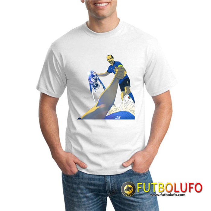 Camiseta Entrenamiento Italia UEFA Euro 2020 Champions Blanca - GXHTS19